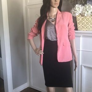  Vintage - 90s Soft Pink Silk Blazer